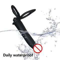 DualFlex Double Penetration Dildo with Vibrating Anal Beads - G-Spot and Prostate Massager for Women, Men, and Couples for Enhanced Intimacy and Pleasure - Passion Pulse Adult