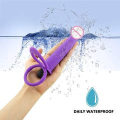 DualFlex Double Penetration Dildo with Vibrating Anal Beads - G-Spot and Prostate Massager for Women, Men, and Couples for Enhanced Intimacy and Pleasure - Passion Pulse Adult