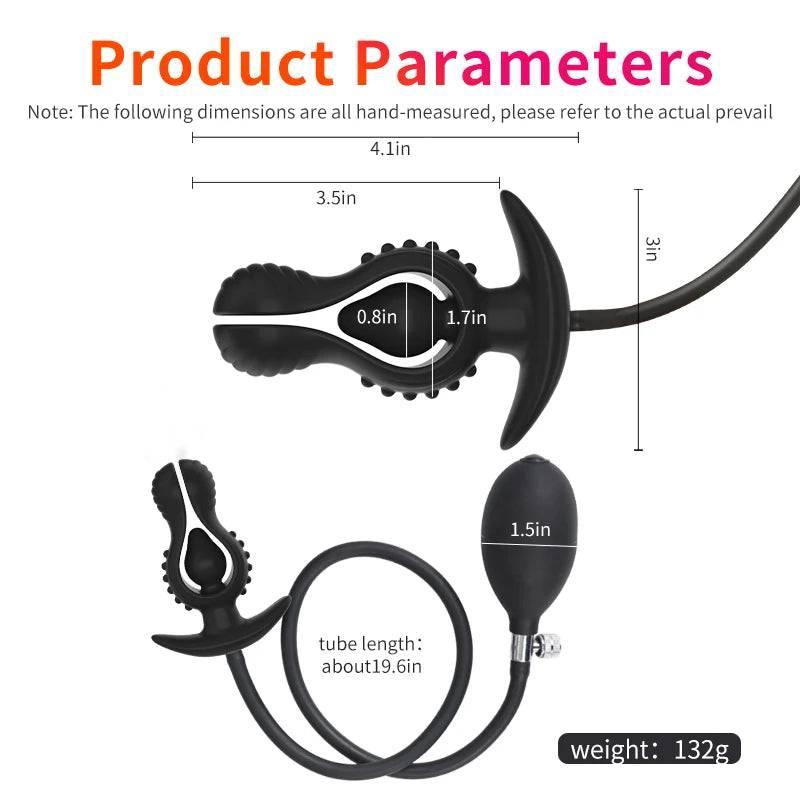 InflataMax - Adjustable Inflatable Plug with Pump - Passion Pulse Adult
