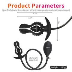 InflataMax - Adjustable Inflatable Plug with Pump - Passion Pulse Adult
