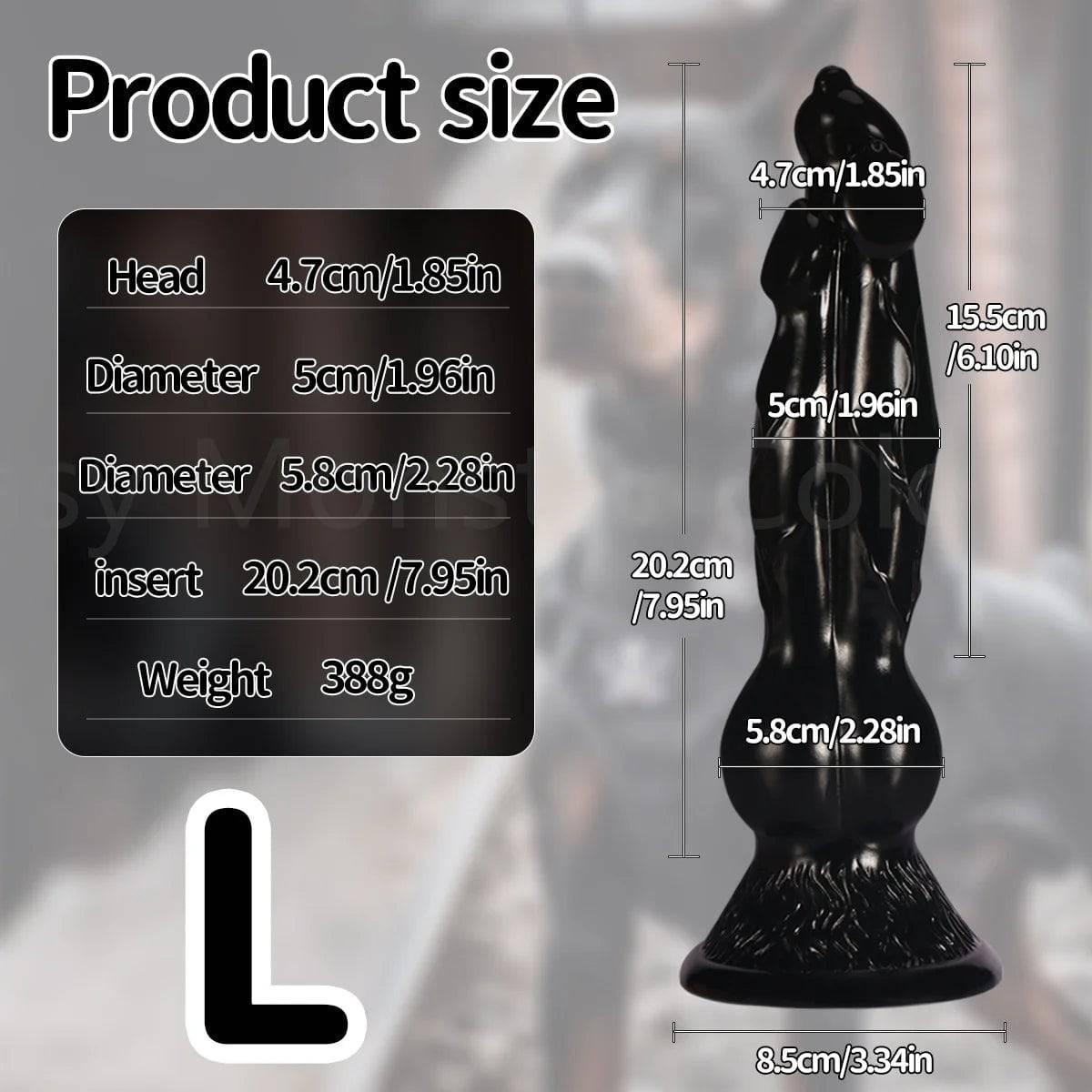 Colorful Dog Knot Dildo - Fantasy Wolf-Inspired Design for Couples - Passion Pulse Adult