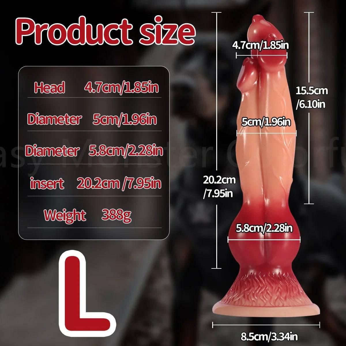 Colorful Dog Knot Dildo - Fantasy Wolf-Inspired Design for Couples - Passion Pulse Adult