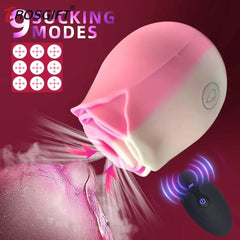 Rose-Shaped Sucking Vibrator – 9 Frequency G-Spot & Nipple Stimulator - Passion Pulse Adult
