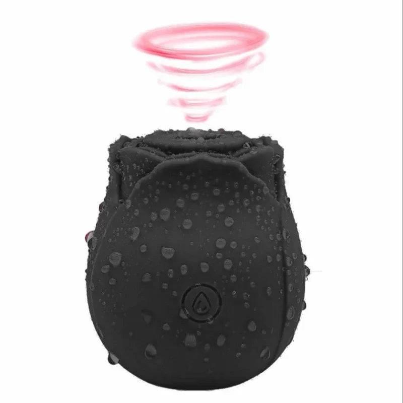 Rose-Shaped Sucking Vibrator – 9 Frequency G-Spot & Nipple Stimulator - Passion Pulse Adult