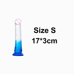 Crystal Jelly Huge Dildo - Realistic Design for Couples & Solo Play - Passion Pulse Adult