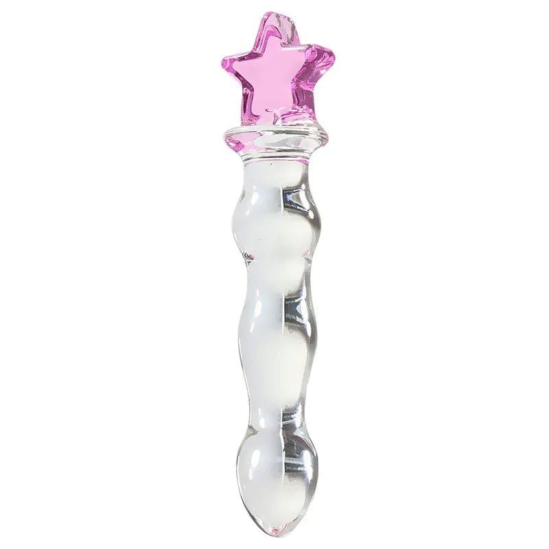Cute Pink Smooth Crystal Glass Anal Plug Vaginal Anal Beads Dildos Plug Massage Masturbation Adult Sex Toys For WomenMen - Passion Pulse Adult