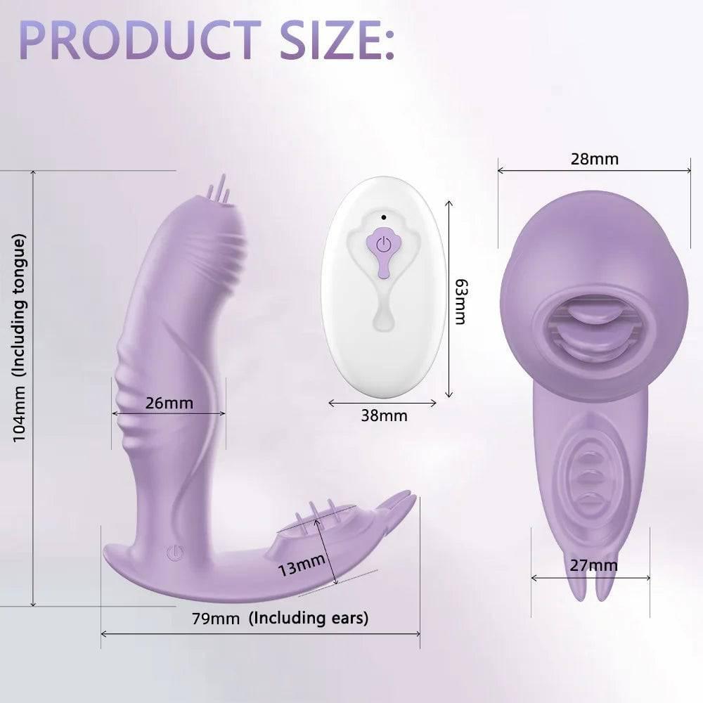 PASSION PULSE ADULT 3-in-1 Dildo Rabbit Wireless Remote Vibrator - Passion Pulse Adult