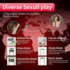 APP Remote Control Cock Ring Male Cock Ring Vibrator APP Remote Control Penis Ring Delay Ejaculation Erectile Enlargement Male Masturbator Sex Toy For Couple - Passion Pulse Adult