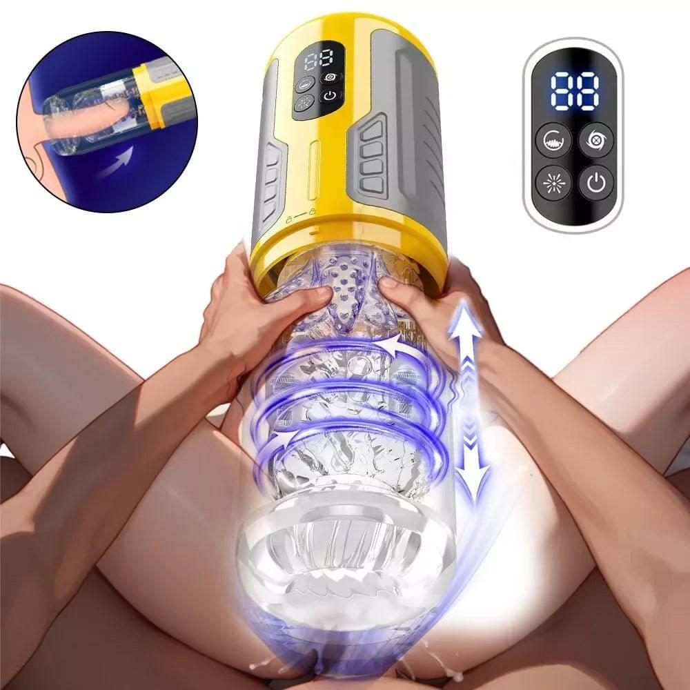 Auto Pleasure Pro: Telescopic Piston Masturbator - Passion Pulse Adult