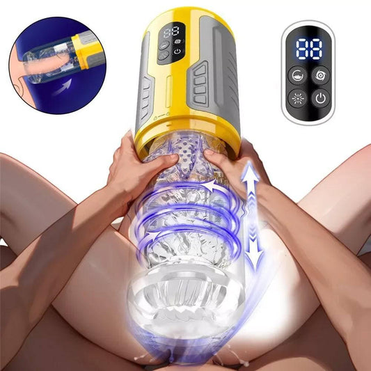 Auto Pleasure Pro: Telescopic Piston Masturbator - Passion Pulse Adult