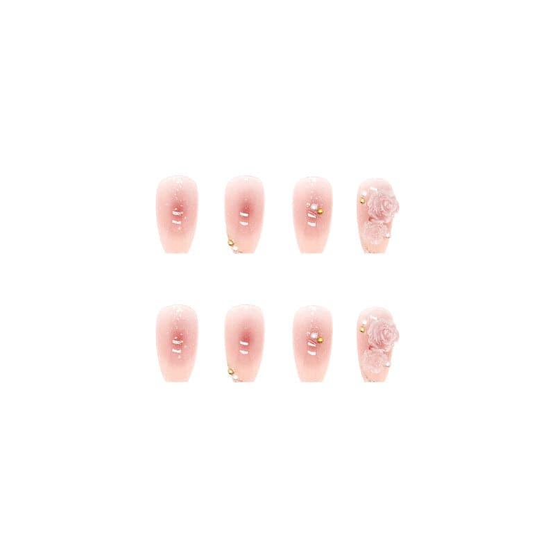 Camellia Embossed Nail Tips - Passion Pulse Adult