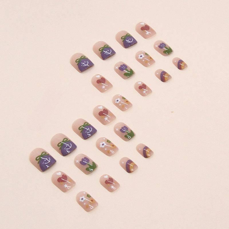 Cute Childlike Floral Nail Art - Passion Pulse Adult