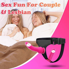 Double Strap On Dildo Female belt with Penis Sexual Harness women waist Adult toys Anal penetration Sex Toys For Lesbian Orgasm - Passion Pulse Adult