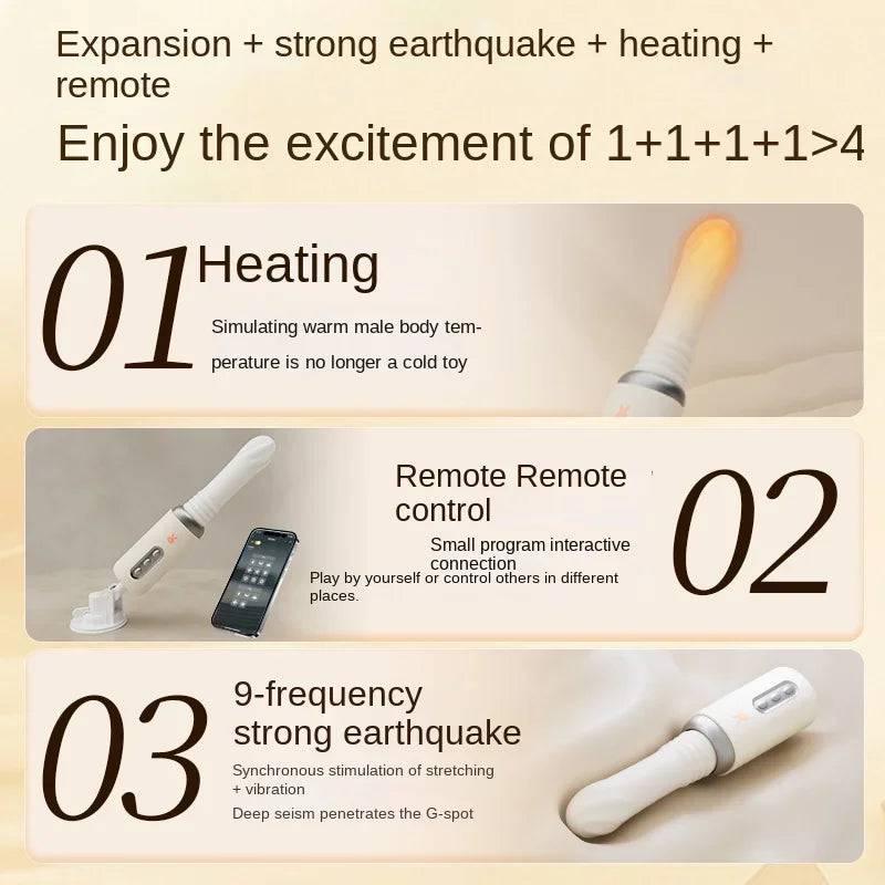 Fully Automatic Telescopic Sex Machine – Remote-Controlled Dildo Vibrator for Women - Passion Pulse Adult