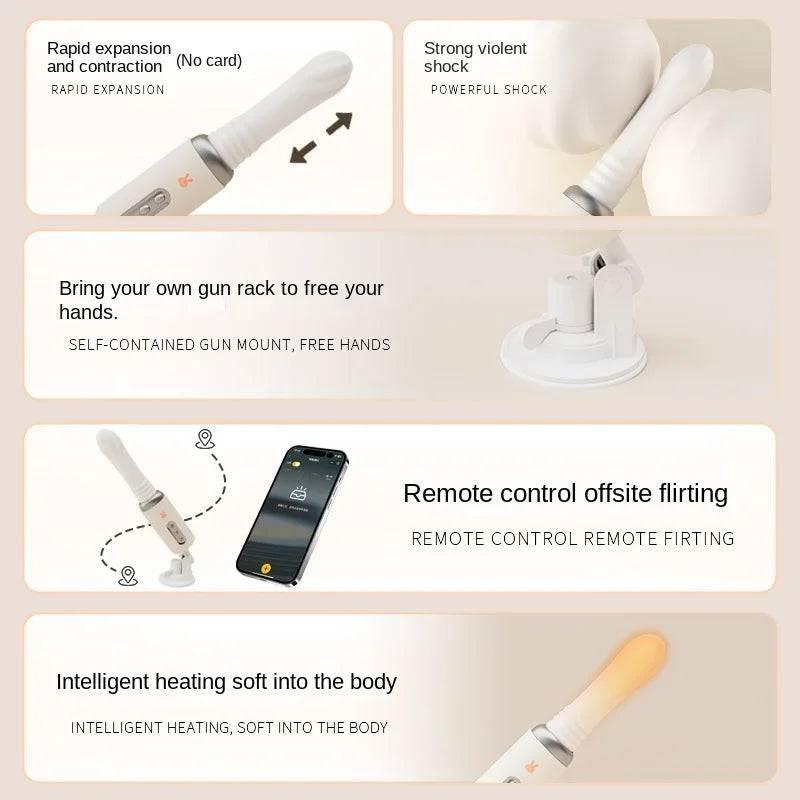 Fully Automatic Telescopic Sex Machine – Remote-Controlled Dildo Vibrator for Women - Passion Pulse Adult