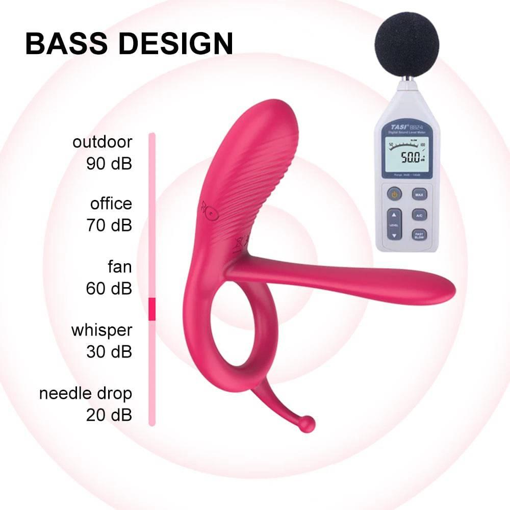 Long Tongue Cock Sleeve Ring Vibrator – 10 Frequencies - Passion Pulse Adult