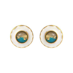 Oil Painting Milky Way Glazed Earrings - Passion Pulse Adult