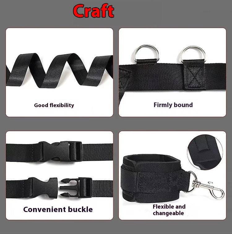 SM Handcuffs and Ankle Cuffs Bondage Toy with Ball Gag and Nipple Clamps - Passion Pulse Adult