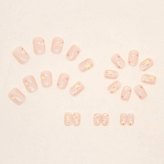 Sweet and Transparent Polka Dot Star Nail Art - Passion Pulse Adult