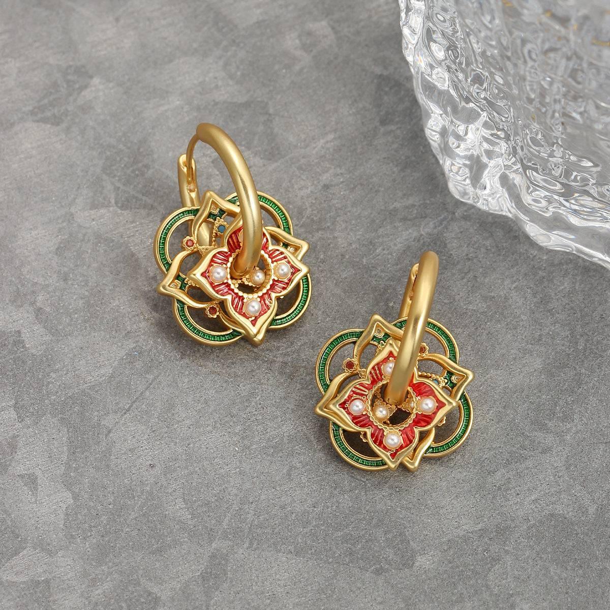 Wear multiple pairs of Chinese-style earrings. - Passion Pulse Adult