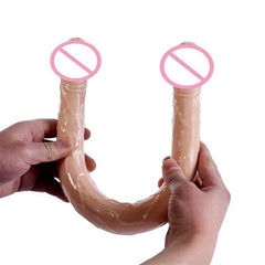 44cm Soft Jelly Dildo Double Long Realistic Cock Lesbian Vaginal Anal Plug Flexible Fake Penis For Women Dildos Sex Toys - Passion Pulse Adult