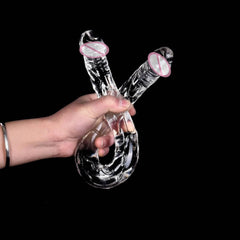 44cm Soft Jelly Dildo Double Long Realistic Cock Lesbian Vaginal Anal Plug Flexible Fake Penis For Women Dildos Sex Toys - Passion Pulse Adult