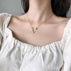 Saturn Brooch Pendant Necklace - Passion Pulse Adult