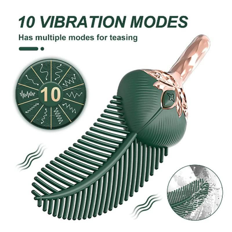 Peacock Feather Teasing Vibrating - Passion Pulse Adult