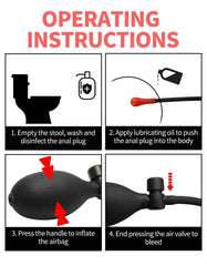 AirBloom Adjustable Inflatable Anal Plug Expander - Flexible Butt Plug for Men, Women, and Couples with Precision Pump for Preparation, Play, and Intimate Exploration - Passion Pulse Adult