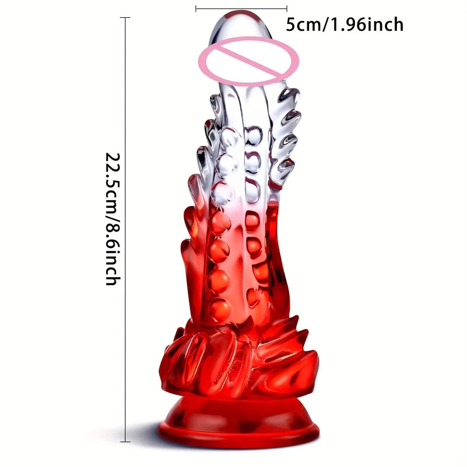 Clear Monster Dildo – Huge Realistic G-Spot Stimulator with Suction Cup - Passion Pulse Adult