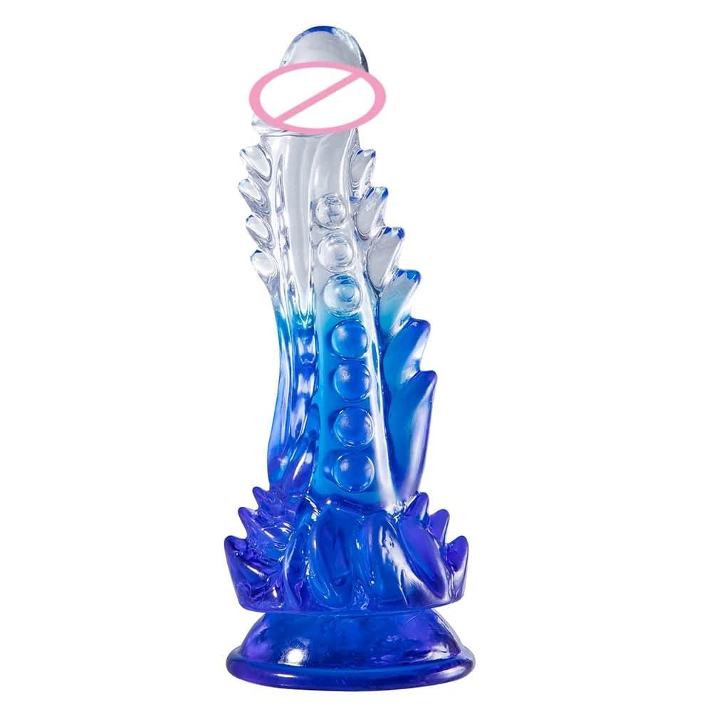 Clear Monster Dildo – Huge Realistic G-Spot Stimulator with Suction Cup - Passion Pulse Adult