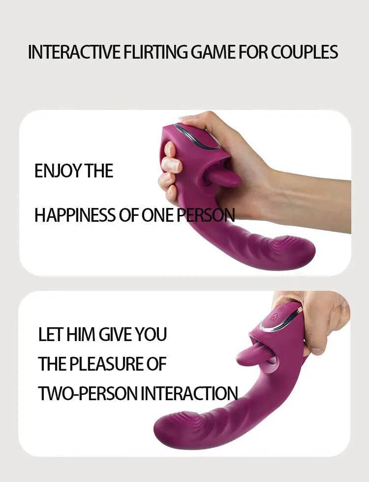 Dual-Head G-Spot & Rabbit Vibrator Wand – USB Rechargeable & Waterproof - Passion Pulse Adult