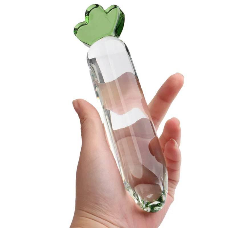 Radish Crystal Glass Dildo - Unique Design for Anal & Vaginal Play - Passion Pulse Adult
