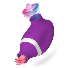 2-in-1 Clitoral Sucking & Licking Vibrator – Dual Stimulation for Clitoris and Nipple - Passion Pulse Adult