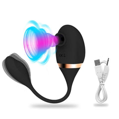 2-in-1 Clitoral Sucking & Licking Vibrator – Dual Stimulation for Clitoris and Nipple - Passion Pulse Adult