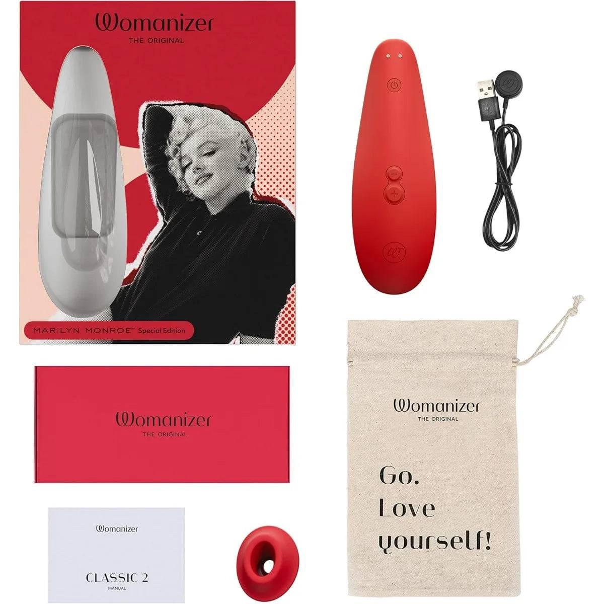 Womanizer x Marilyn Monroe Special Edition Pleasure Air Sex Toys, Clitoral Sucking Vibrators, Clitoral Stimulators for Women - Passion Pulse Adult