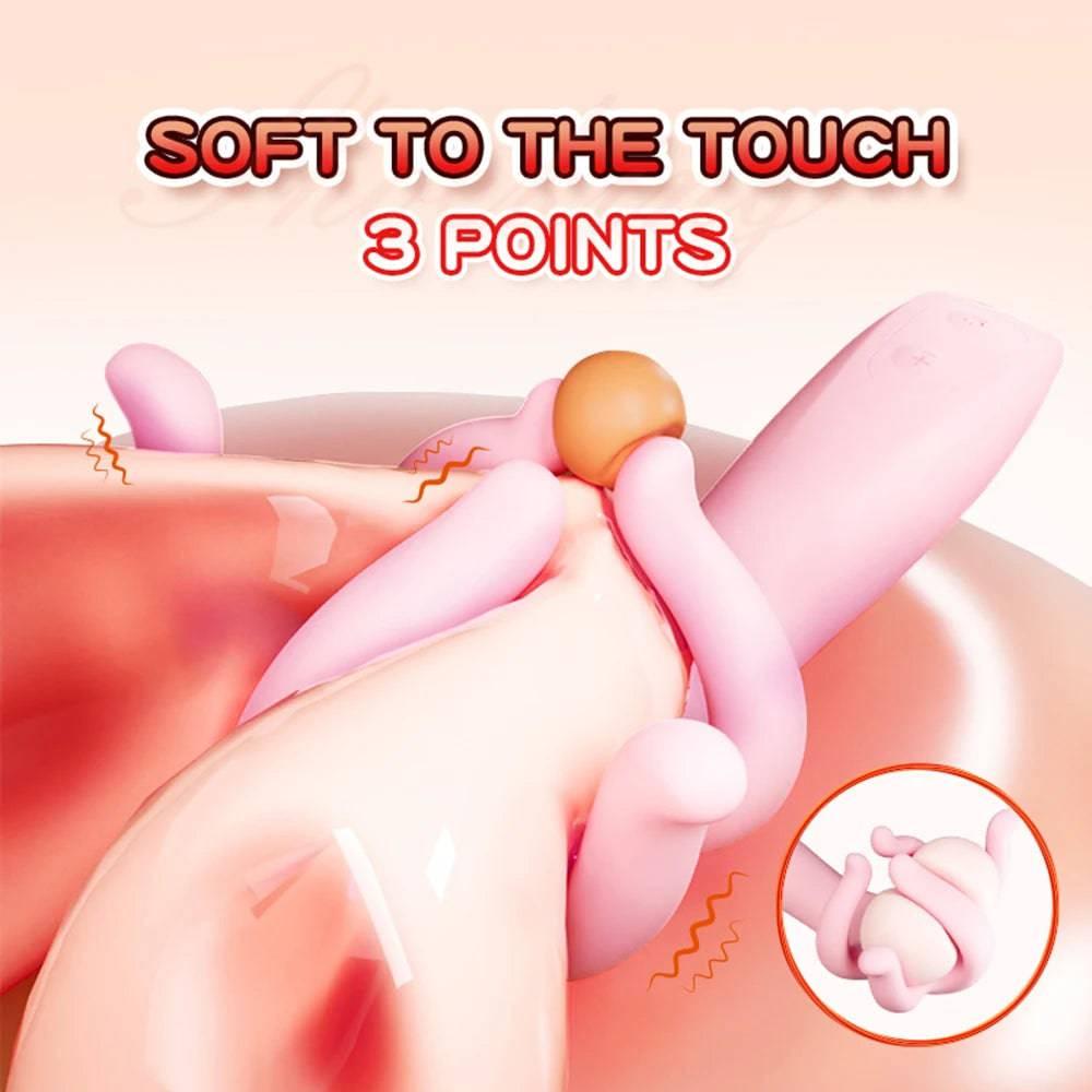 30-Speed Nipple Clitoral Stimulation Breast Clips Clamp Vibrator - Passion Pulse Adult