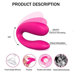 Couple's Vibrator for Women – U-Type G-Spot Stimulator - Passion Pulse Adult