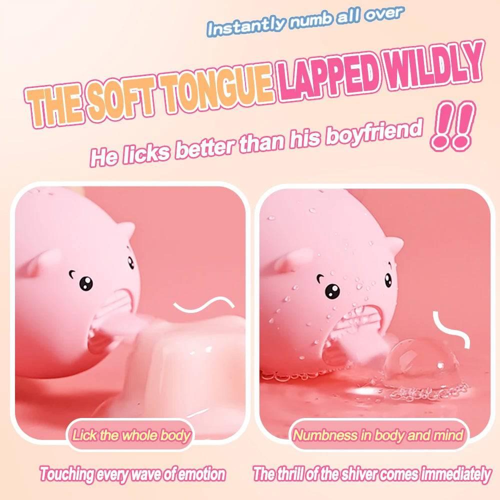 Cute Mini Pig Tongue Licking Vibrator - Passion Pulse Adult