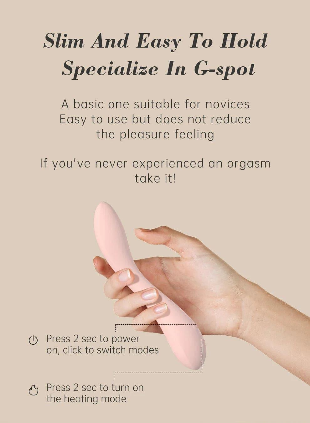 DRY WELL G-Spot Heating Rose Vibrator: Clitoral & G-Spot Stimulation - Passion Pulse Adult
