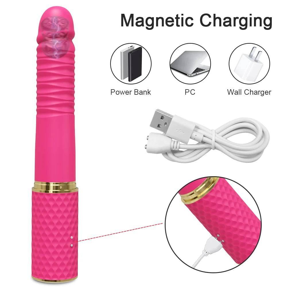 Telescopic Dildo Vibrator – Automatic G-Spot Thrusting Toy - Passion Pulse Adult