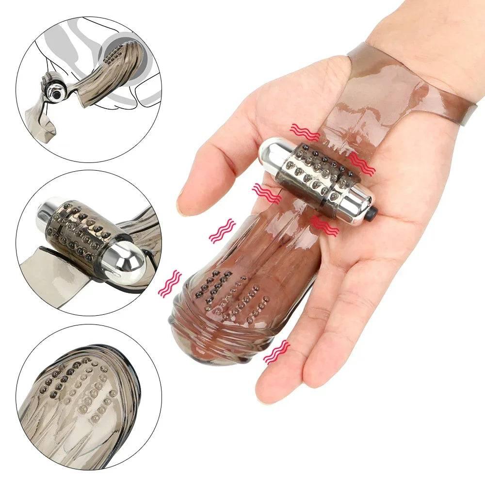 Powerful Finger Vibrator Sleeve | Female Masturbator & G-Spot Massager | Clitoral Stimulator Dildo | Adult Sex Product - Passion Pulse Adult