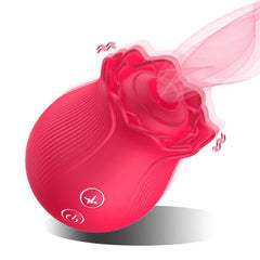 Rose Petal G-Spot Suction Vibrator – Powerful Sucking Vibrations - Passion Pulse Adult