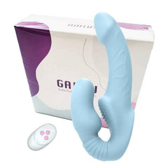 Strapless Strap-On Dildo Vibrator with Remote Control | G-Spot & Clitoral Stimulator | Sex Toy for Women & Lesbian Couples - Passion Pulse Adult