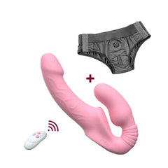 Strapless Strap-On Dildo Vibrator with Remote Control | G-Spot & Clitoral Stimulator | Sex Toy for Women & Lesbian Couples - Passion Pulse Adult