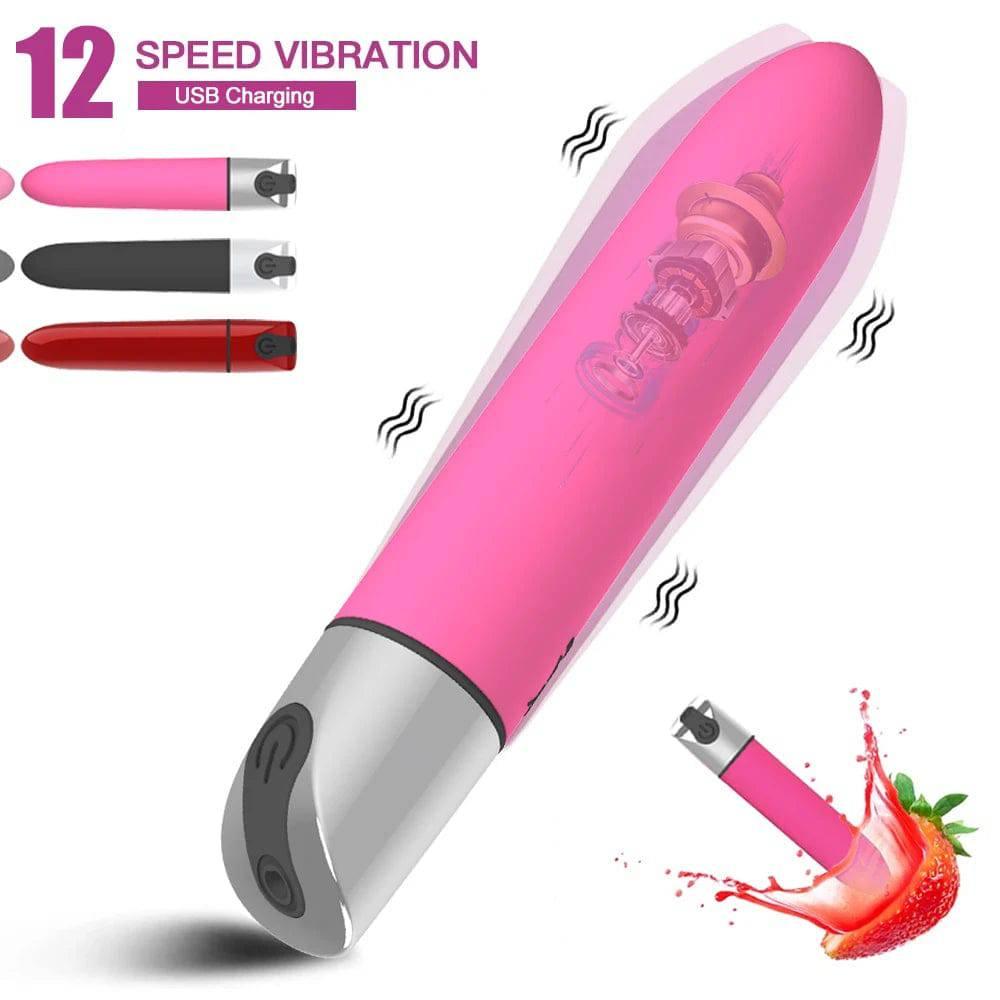 USB Charge Powerful Bullet Vibrator: Clitoral Stimulator for Women - Passion Pulse Adult
