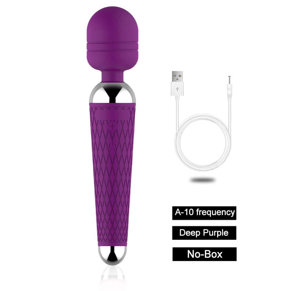 Wireless 10-Speed Vibrator for Women – Magic Wand Clitoral & Anal Stimulator - Passion Pulse Adult