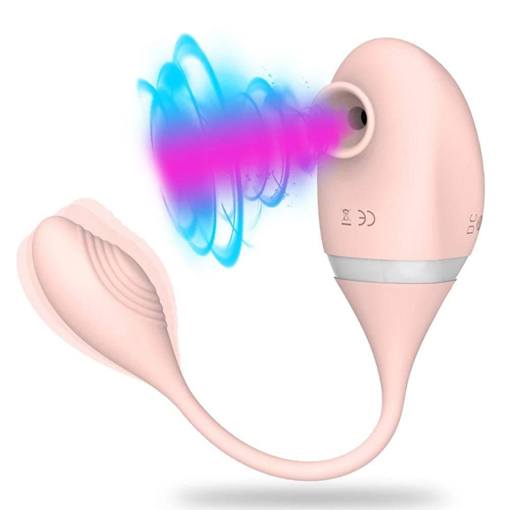 2-in-1 Clitoris Sucking & Vibrating Egg: Powerful Stimulator for Women - Passion Pulse Adult
