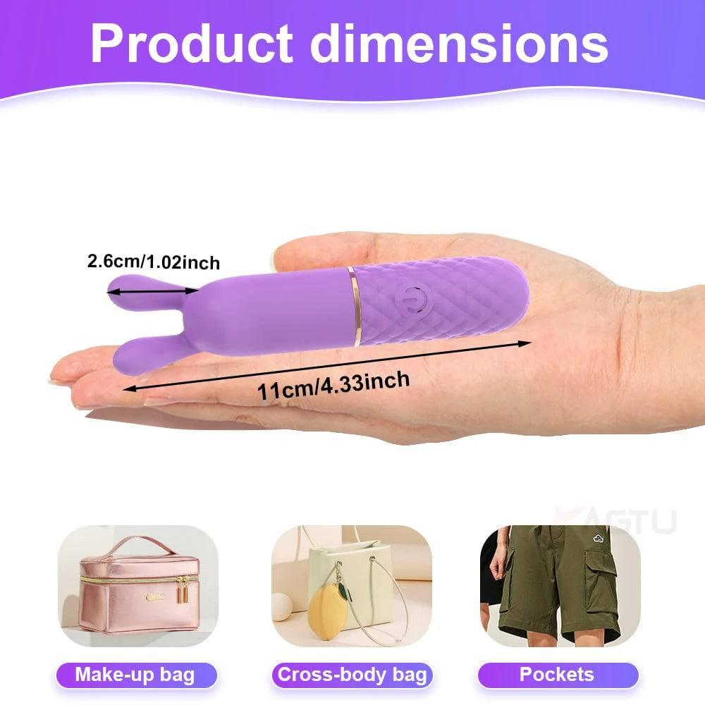Fast Orgasm Mini Rabbit Bullet Vibrator for Women 10 Speed Clitoris Stimulator Rechargeable Masturbation Sex Toy for Adult Goods - Passion Pulse Adult