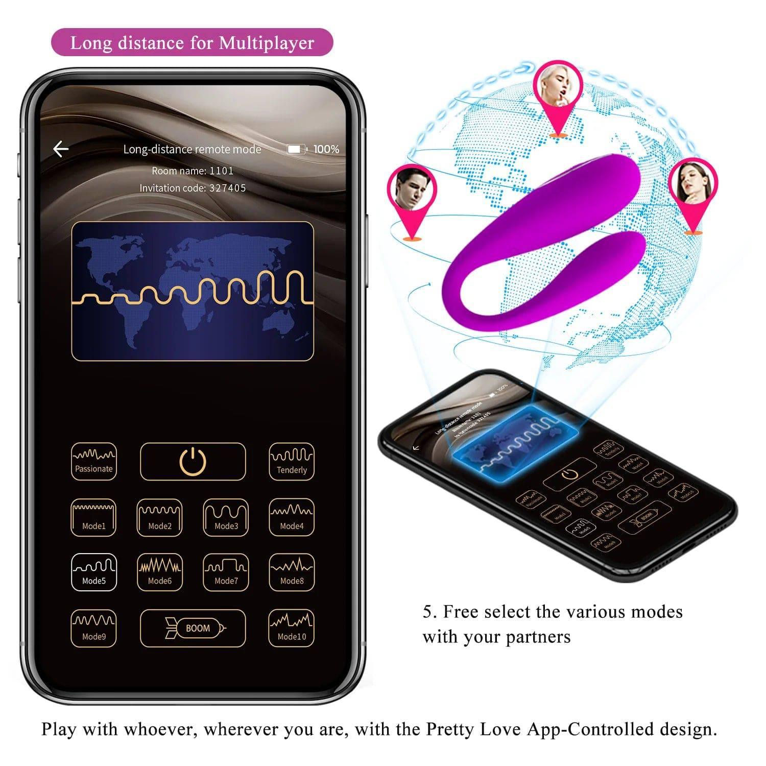 Pretty Love Bluetooth Wireless Vibrator - APP Control for Clitoral & G-Spot - Passion Pulse Adult
